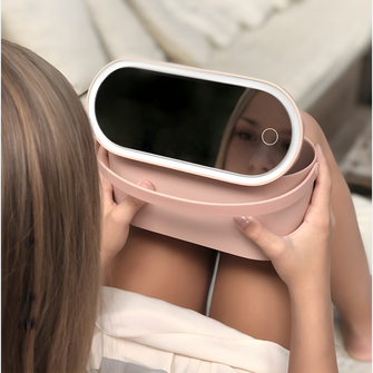 glowful™ - The Original Travel Cosmetic Mirror Case with LED Light - morio